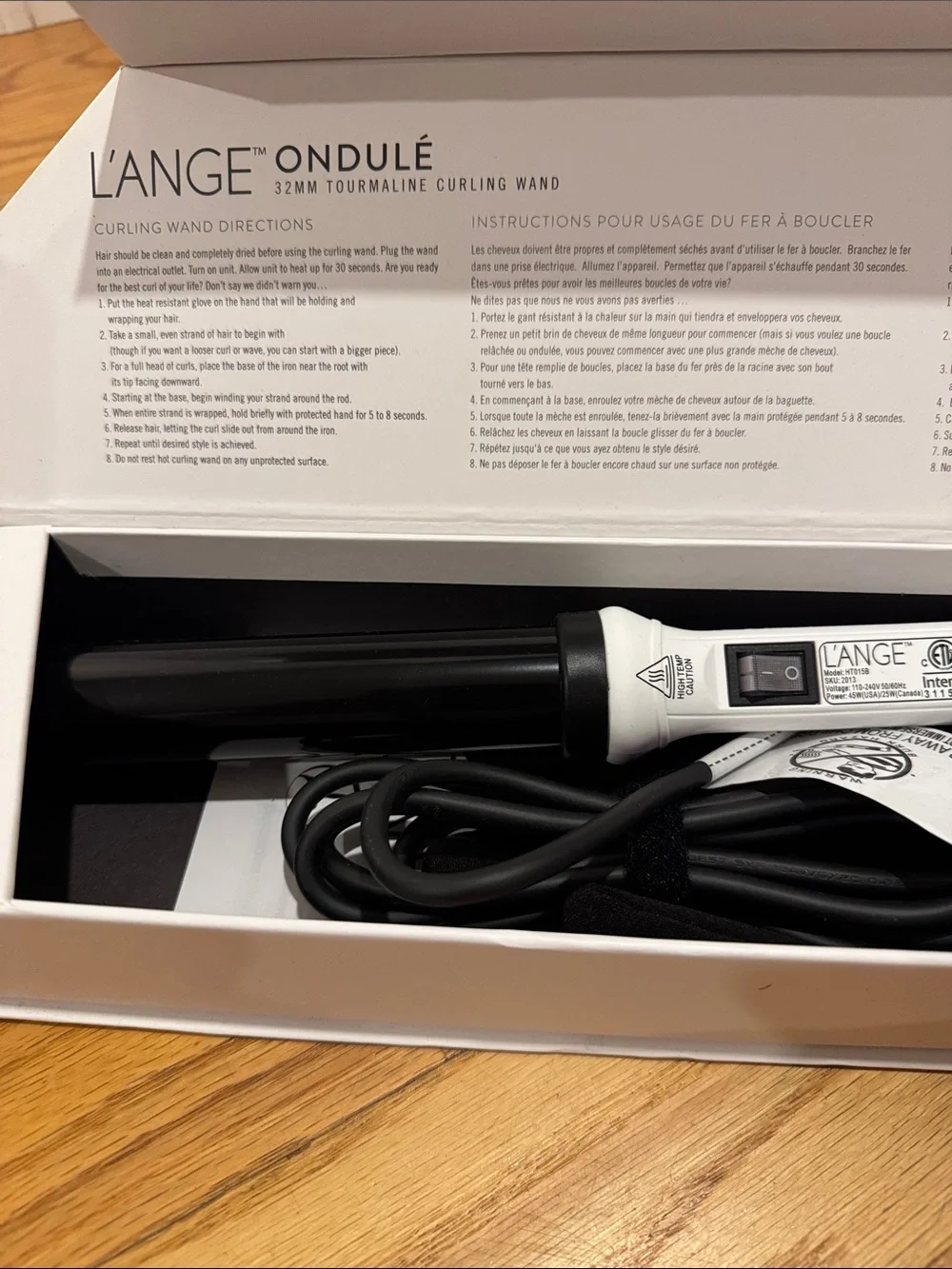 Lange Ondule 32 mm Tourmaline Curling Wand White